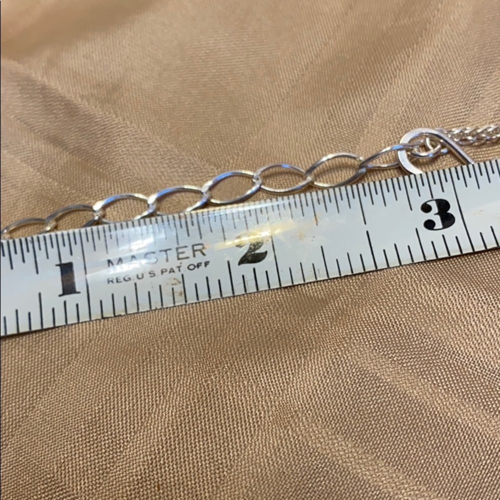 Mine finds by Jay King lapis v-shaped .925 Sterling inlaid necklace - Picture 6 of 8